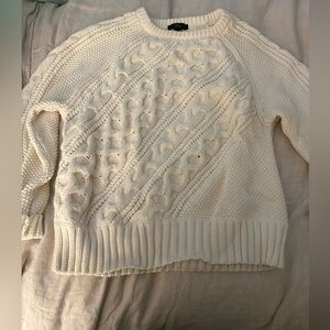 Jcrew Cable Cropped Sweater M